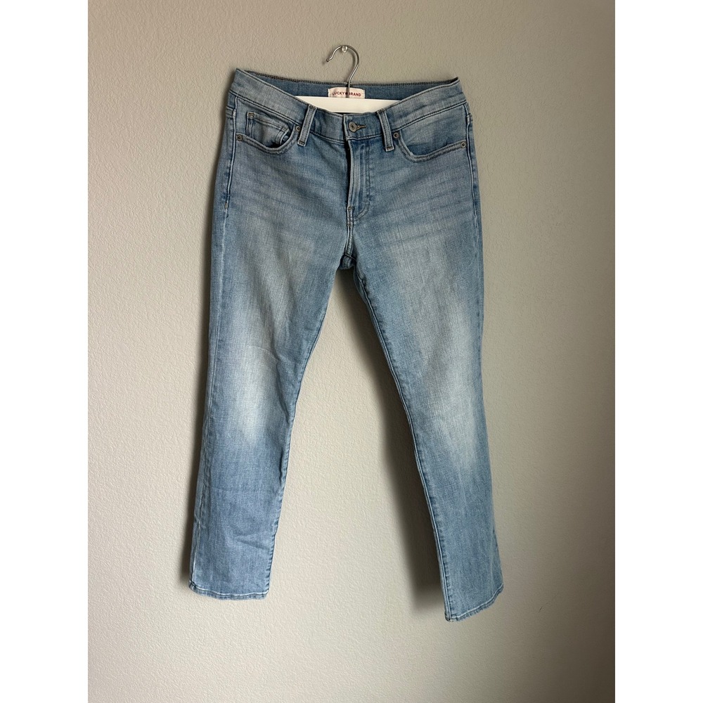 Lucky Brand Sweet Mid Rise Straight Jeans 6/28 Light Wash Casual Minimalist